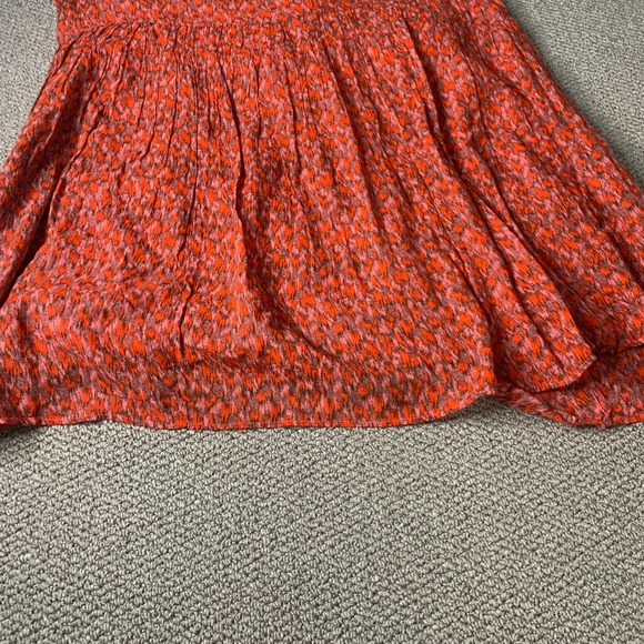 Joie Womens Dress Size Medium Red/Pink Ikat Print Sleeveless‎ Maxi Tiered Boho - Picture 6 of 14